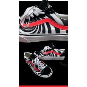 Vans Style 36 Swirl Black Coral Mens Skating Sneakers 6M Mens 7.5M Women's